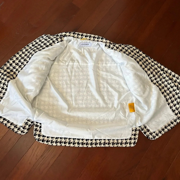 Goodboy Tweed Jacket Black & White fully lined one size like new - Picture 14 of 14